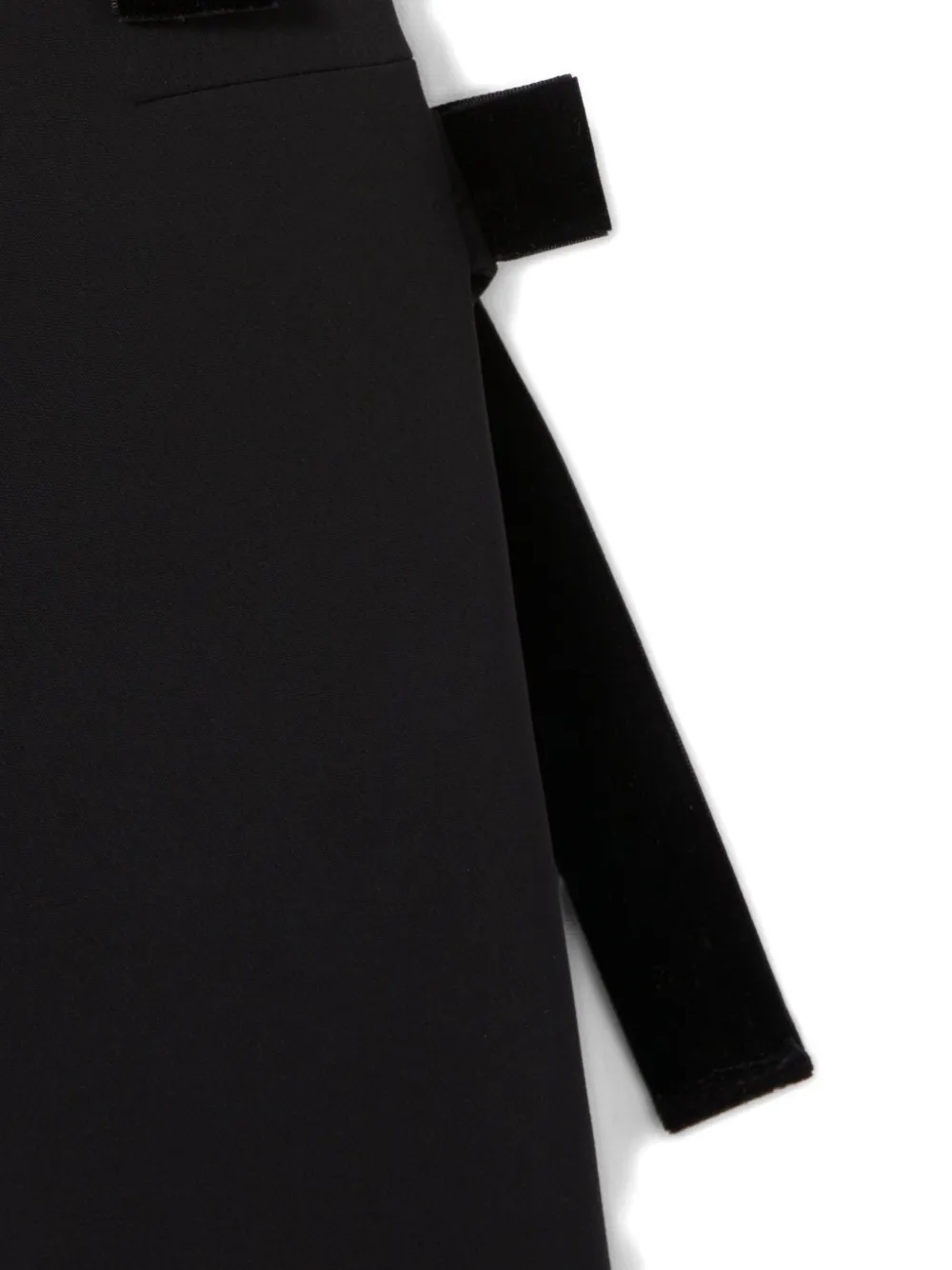 Velvet-Trimmed Square-Neck Mini Dress