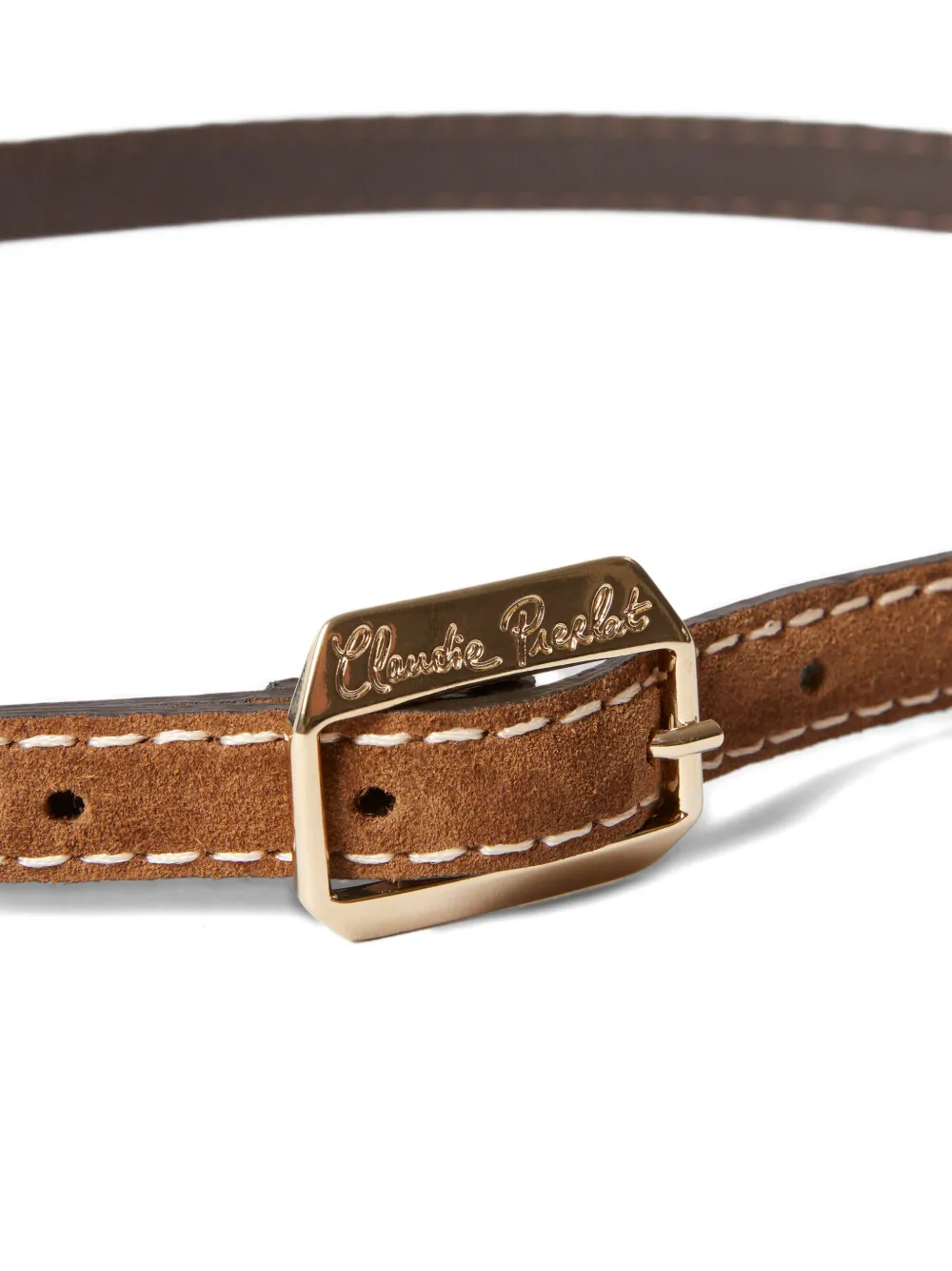 Claudie Pierlot Leren gespriem Bruin