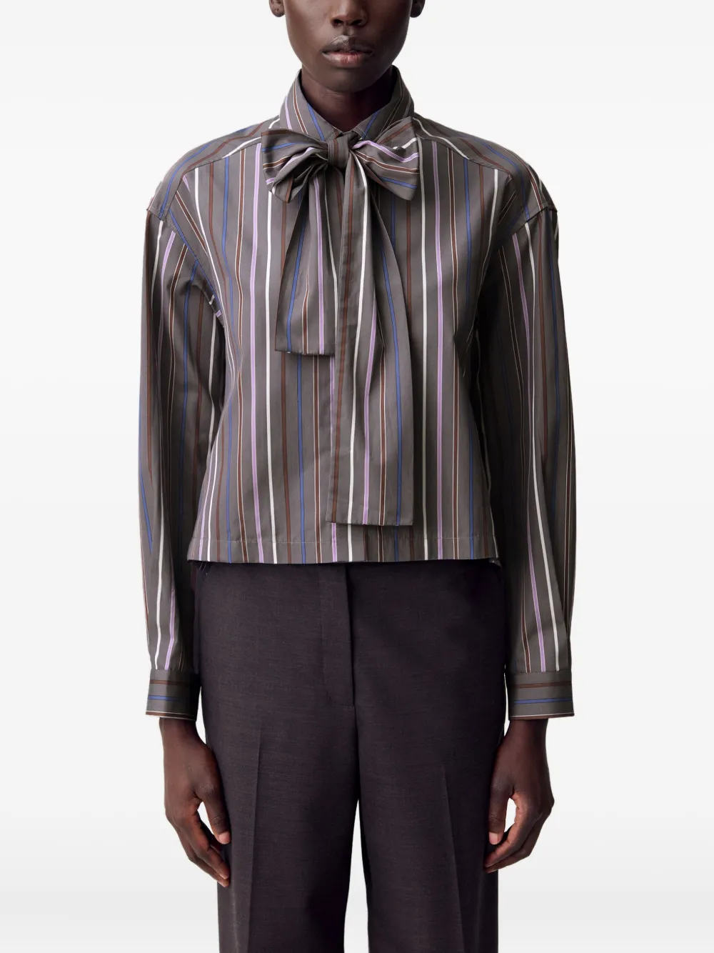 Claudie Pierlot Blouse met vlinderdas Bruin