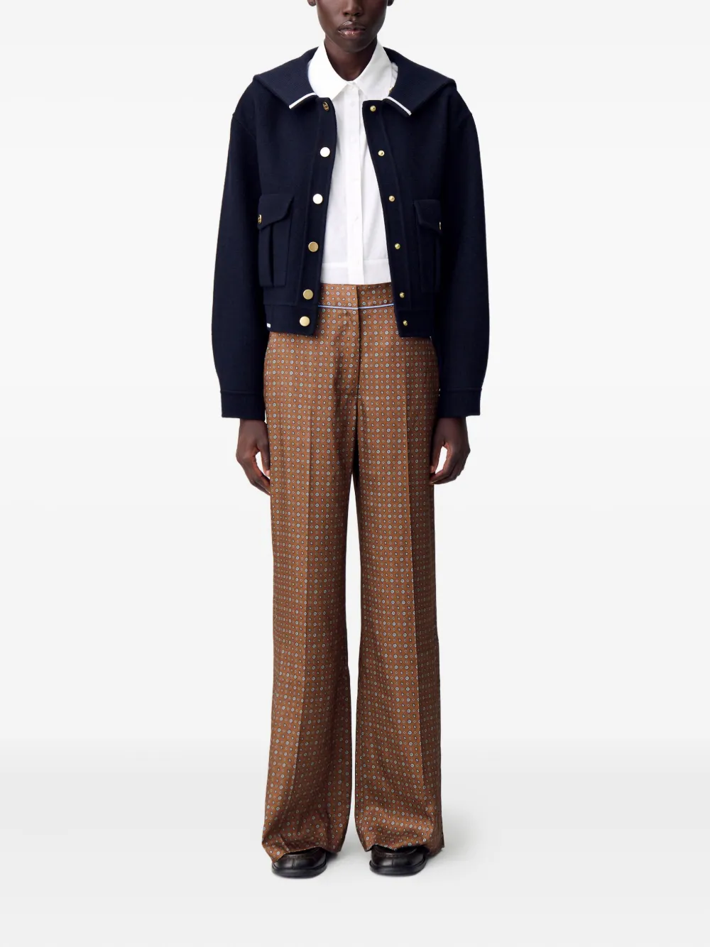 Claudie Pierlot Broek met patroon - Bruin