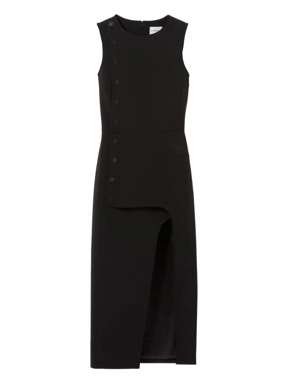 Claudie Pierlot Midi-jurk met knoopdetail Zwart
