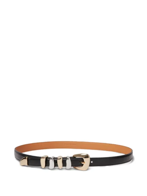 Claudie Pierlot metallic-buckle calfskin leather belt