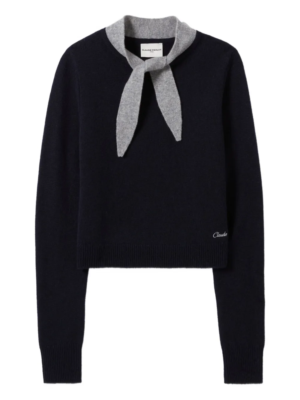 Claudie Pierlot Maglione con fiocco - Blu
