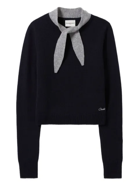 Claudie Pierlot bow-tie detail knitted sweater