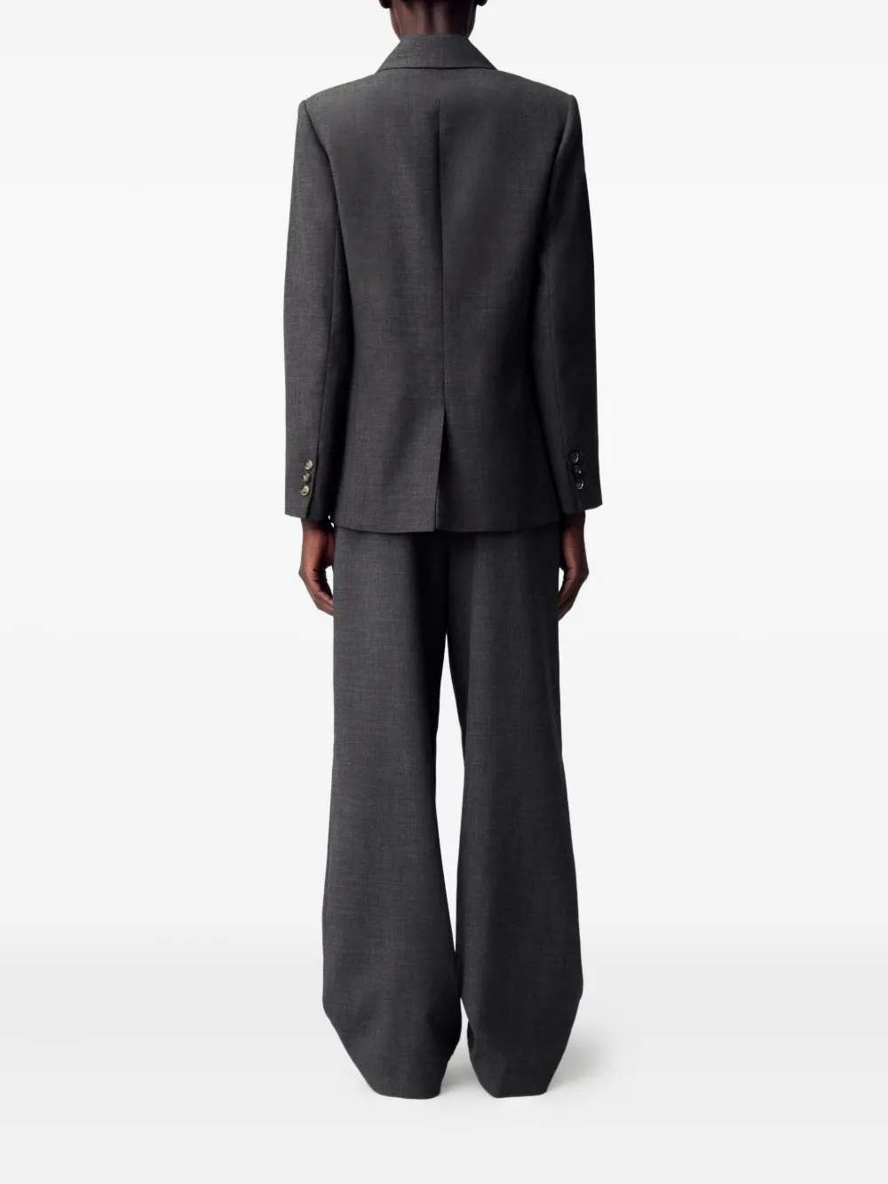 Claudie Pierlot wollen jack met enkele rij knopen Grijs