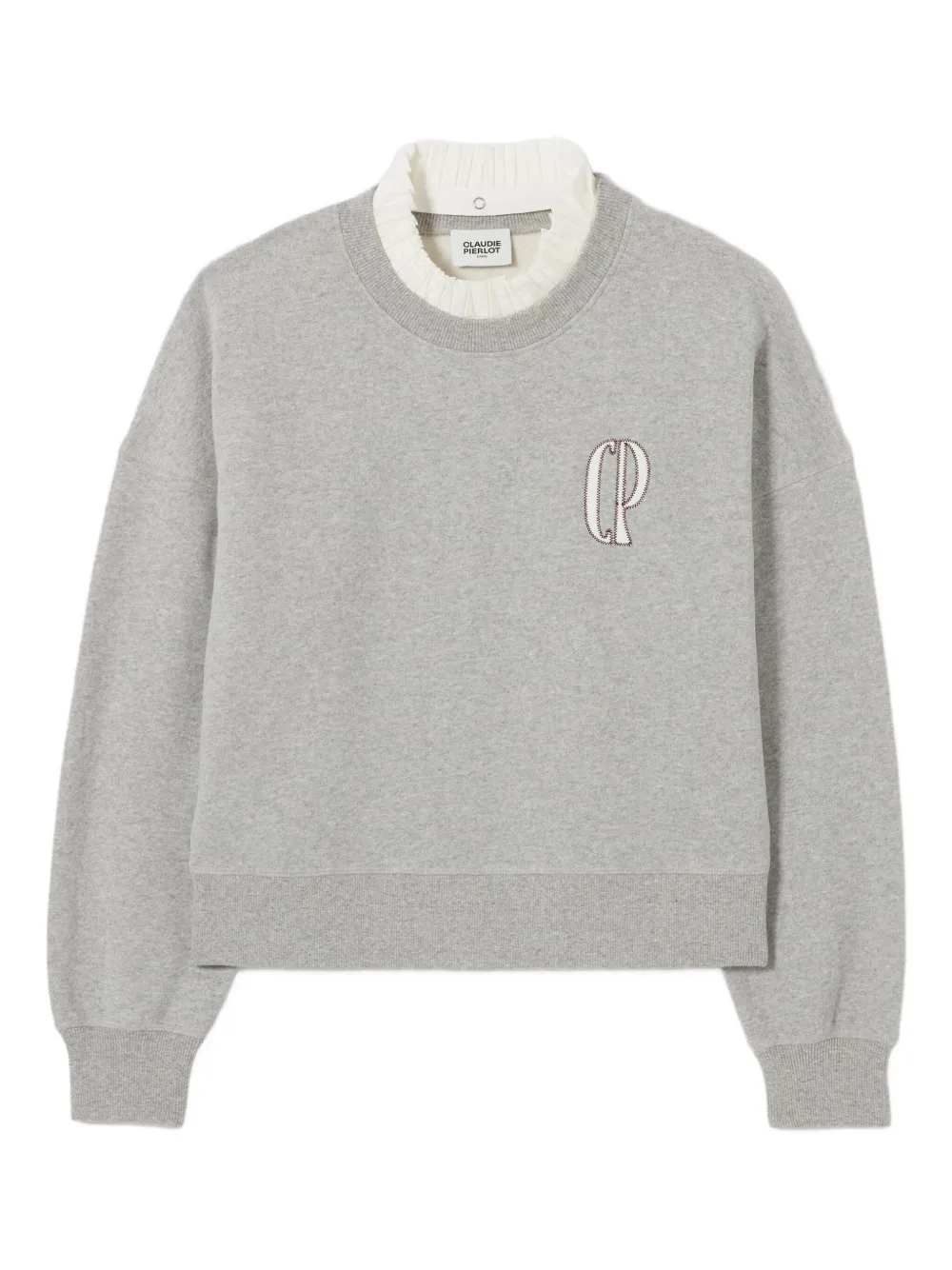 Claudie Pierlot embroidered-logo sweatshirt | Grey | Image 1