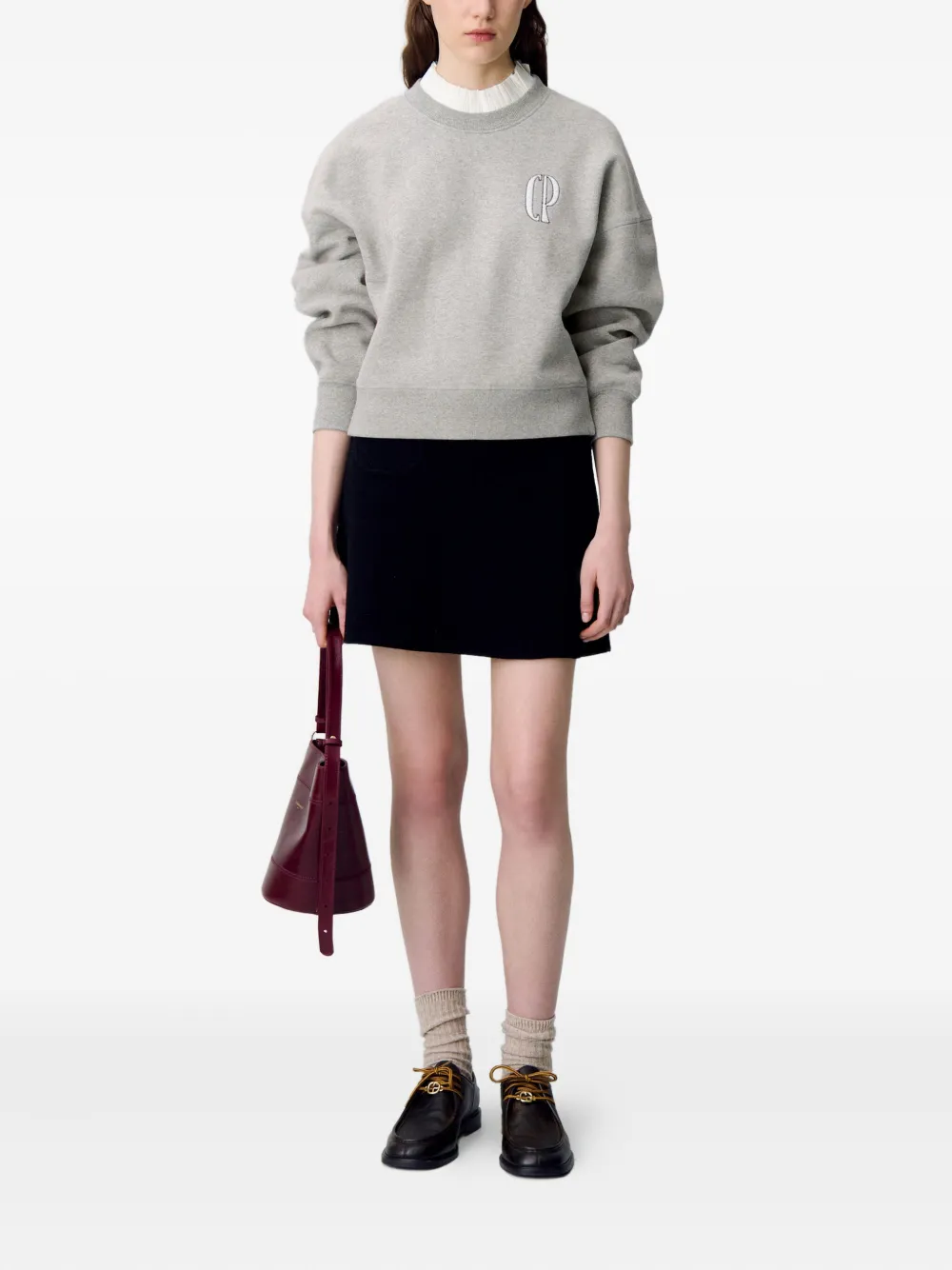 Claudie Pierlot embroidered-logo sweatshirt | Sweaters | Image 2