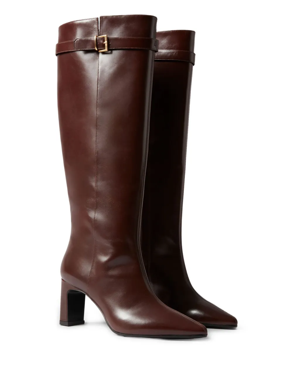 Claudie Pierlot buckle-fastening leather boots Brown