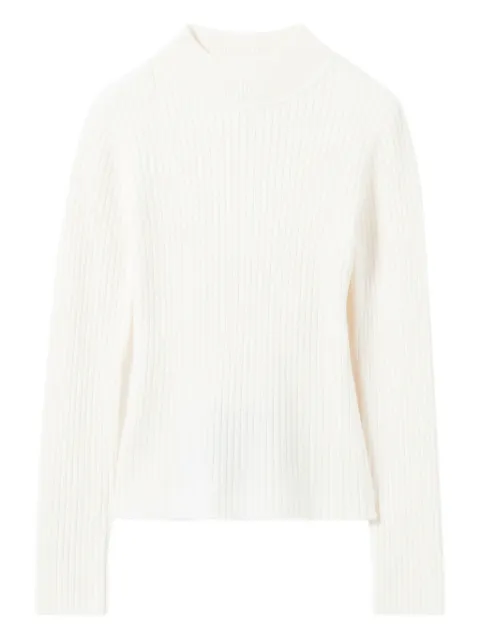 Claudie Pierlot top tejido de canalé con cuello alto