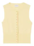 Claudie Pierlot button-up knitted top - Yellow