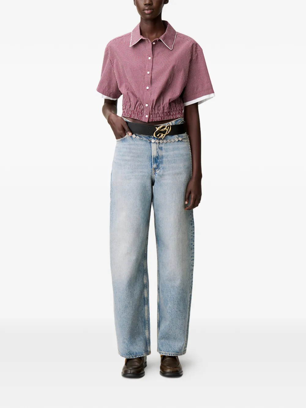 Claudie Pierlot wide-leg denim jeans - Blauw