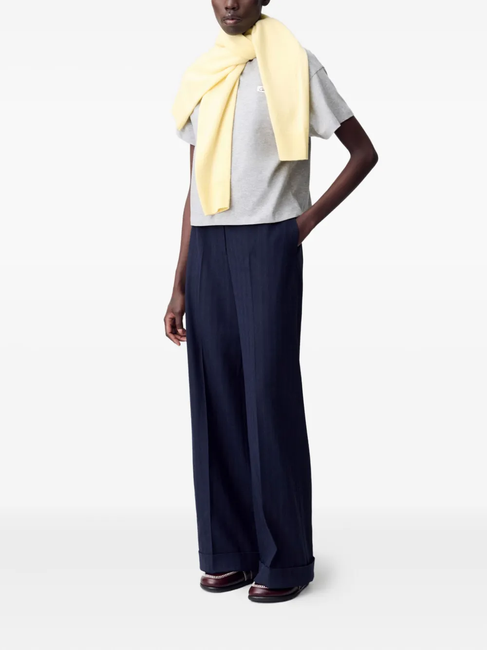 Claudie Pierlot Broek met krijtstreep Blauw