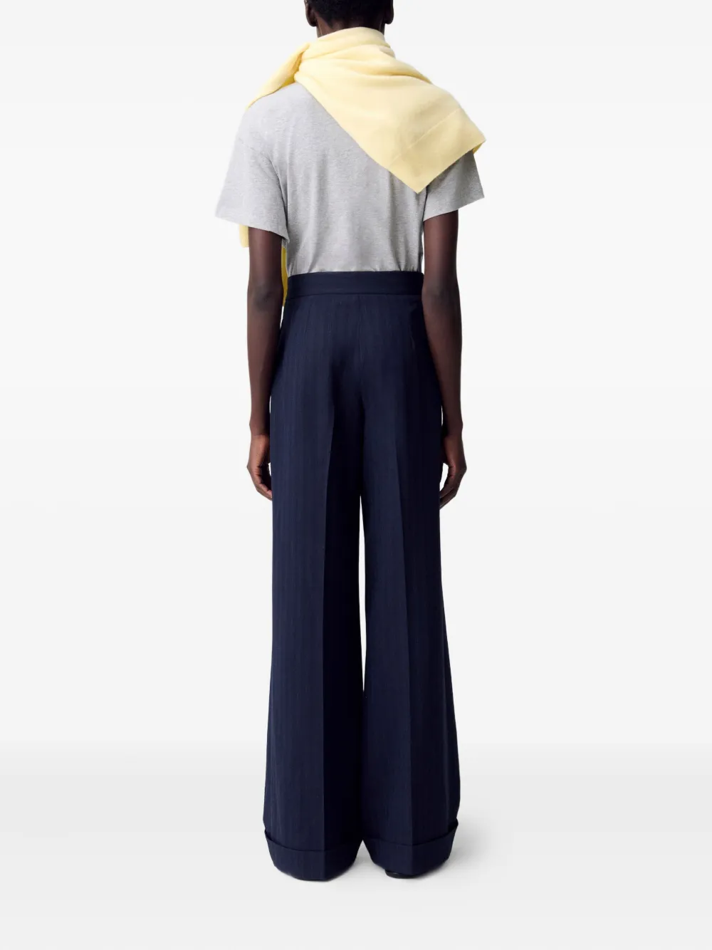 Claudie Pierlot Broek met krijtstreep Blauw