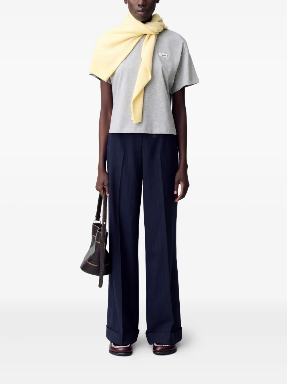 Claudie Pierlot Broek met krijtstreep - Blauw