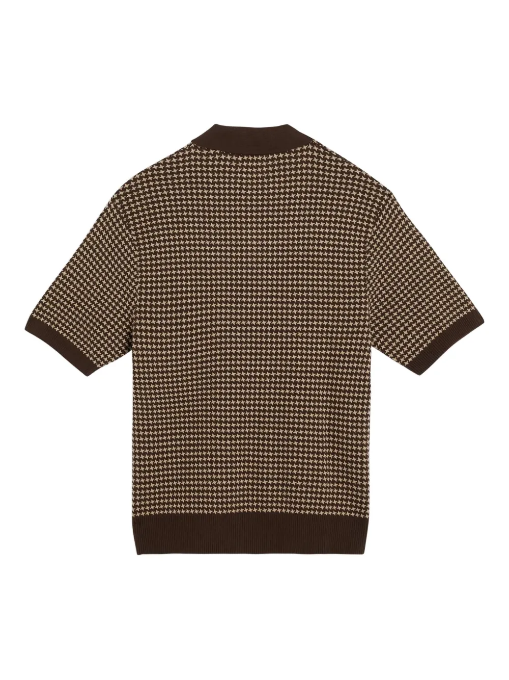 Levi's houndstooth-pattern polo shirt Bruin