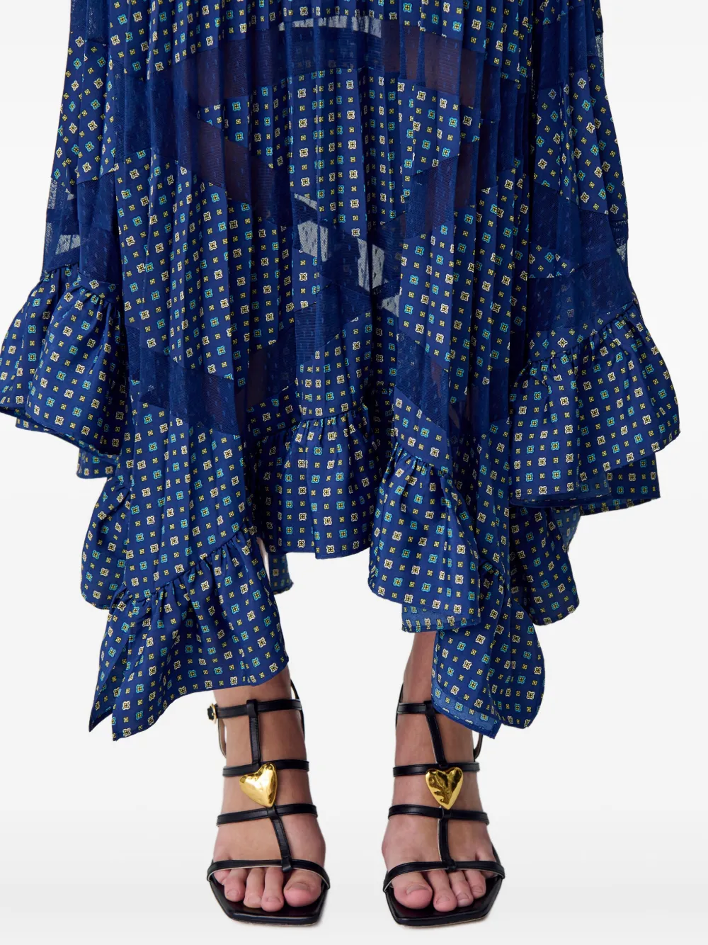 Claudie Pierlot Maxi-rok met plooien Blauw