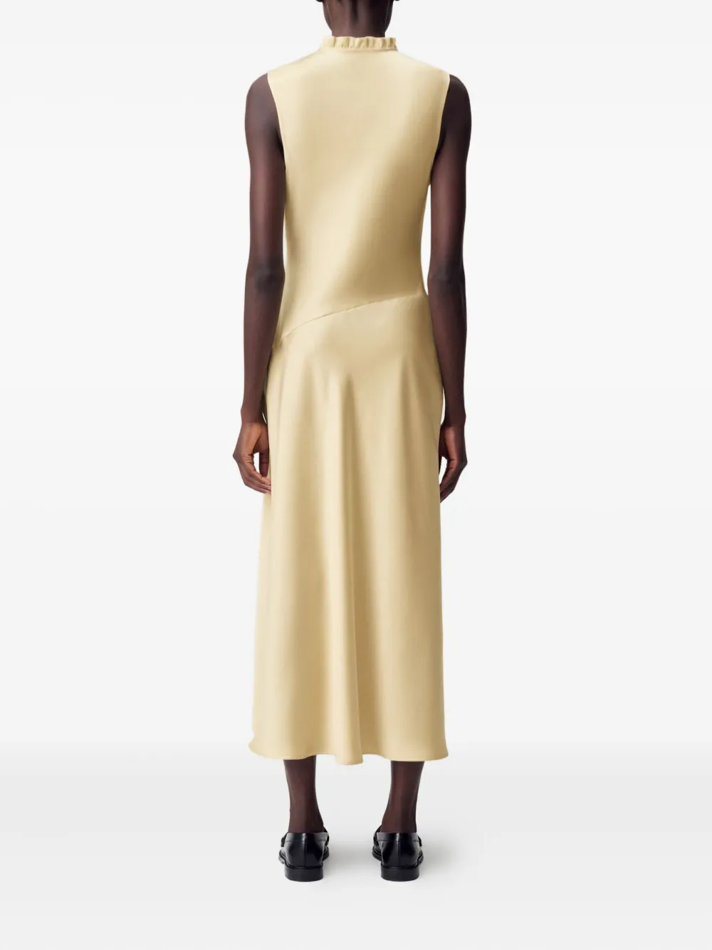 Claudie Pierlot Mouwloze maxi-jurk met ruches Geel
