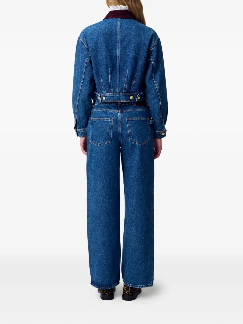 Claudie Pierlot Jack met dubbele rij knopen Blauw