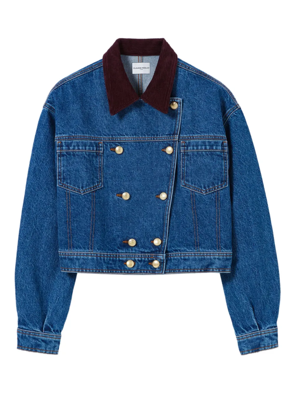 Claudie Pierlot Jack met dubbele rij knopen Blauw