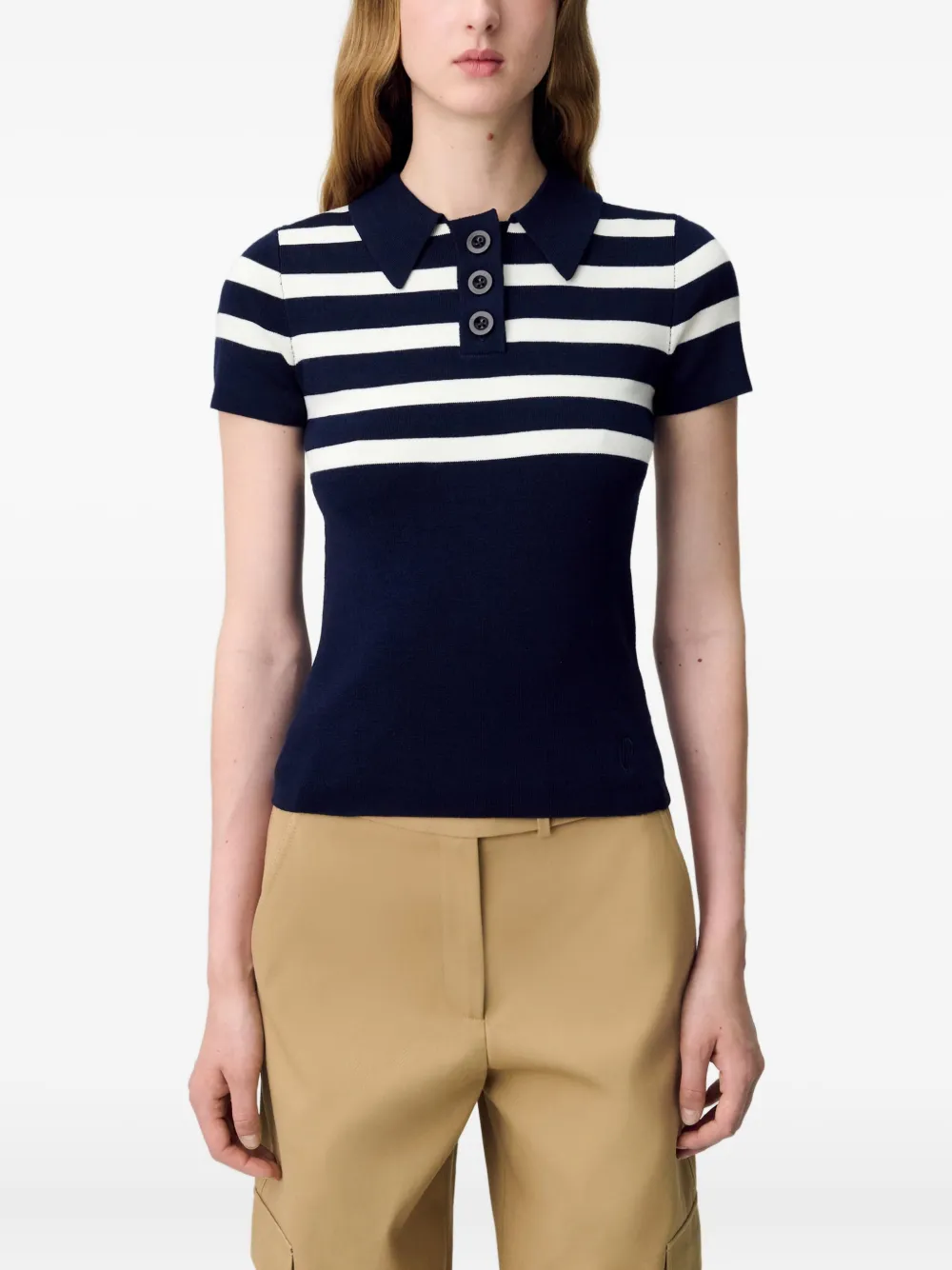 Claudie Pierlot Gestreept poloshirt Blauw