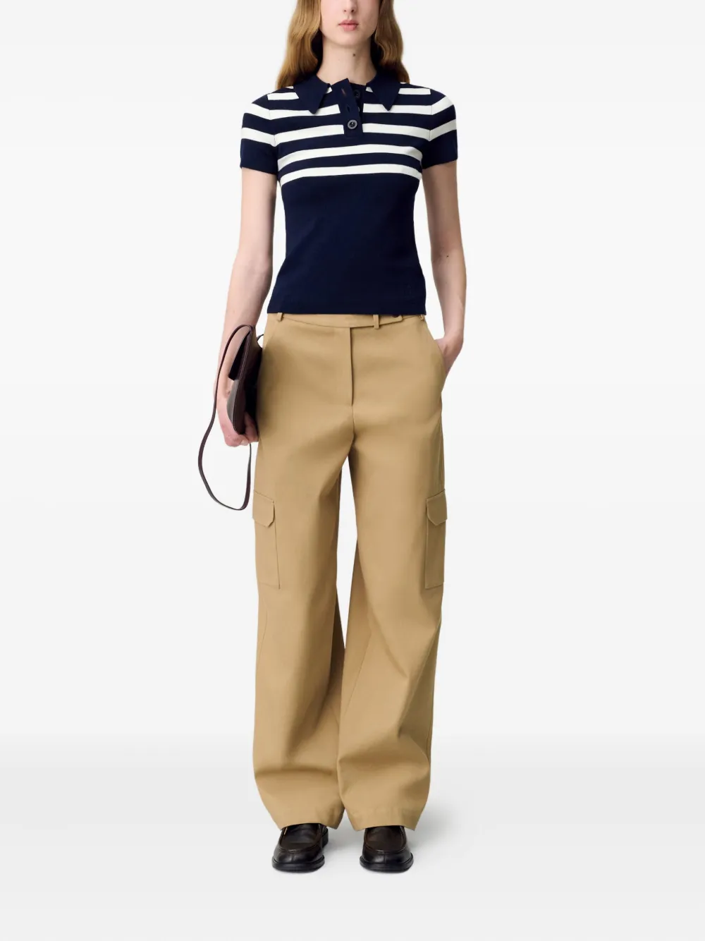 Claudie Pierlot Gestreept poloshirt - Blauw