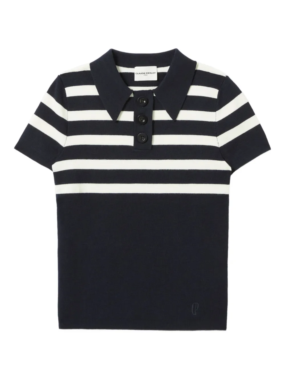 Claudie Pierlot Gestreept poloshirt Blauw