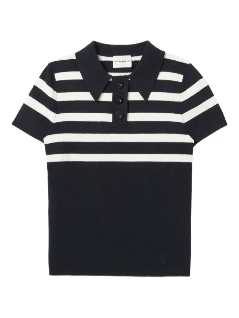 Claudie Pierlot striped polo shirt