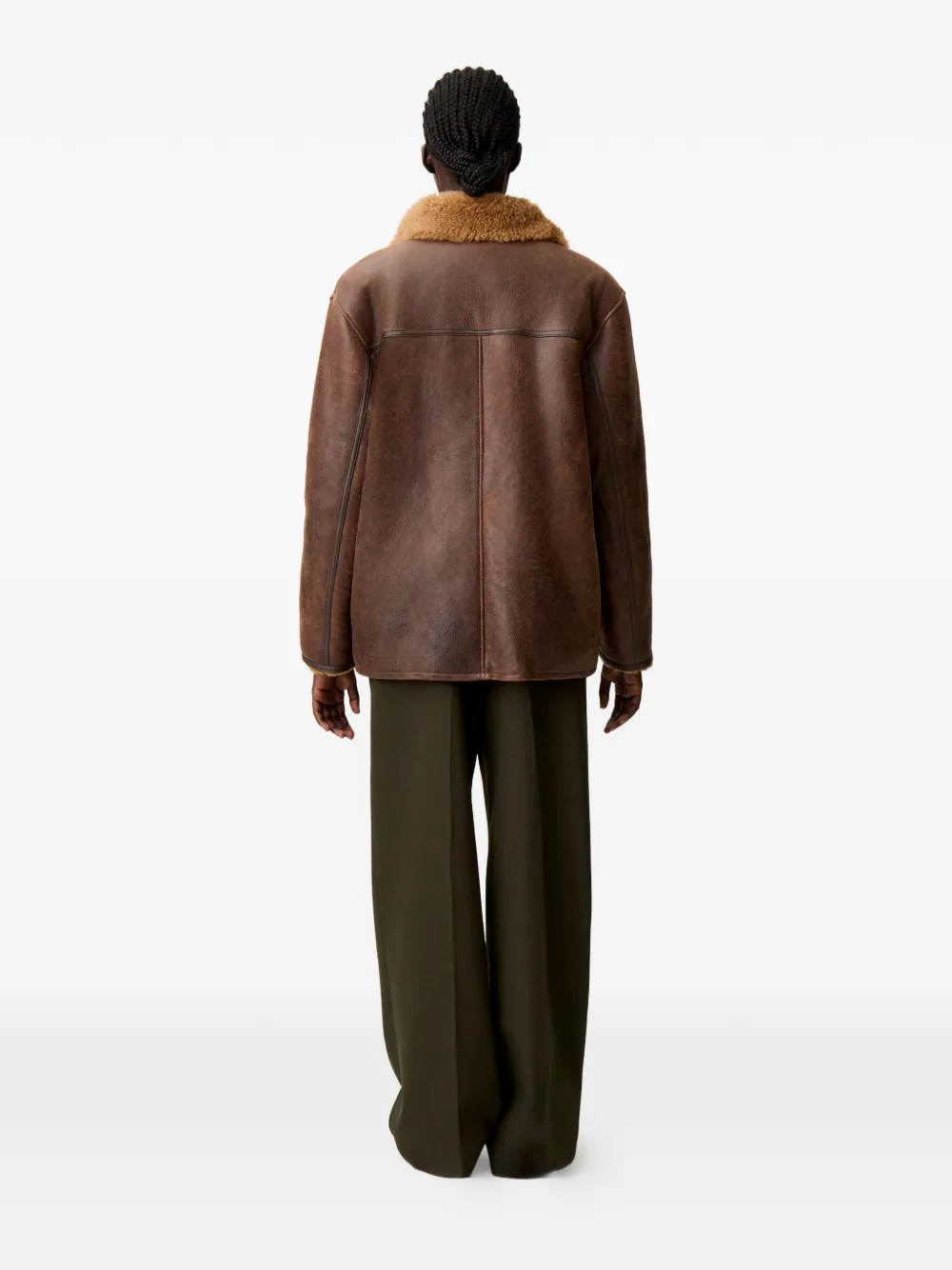 Claudie Pierlot shearling patch-pocket jacket Bruin