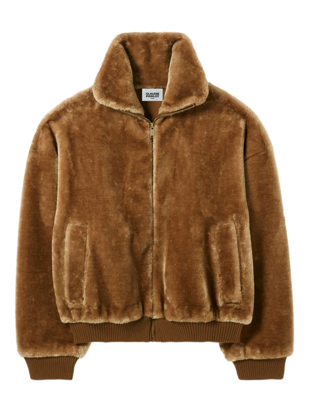 Claudie Pierlot Jaqueta de pelos com zíper | Marrom | Image 1