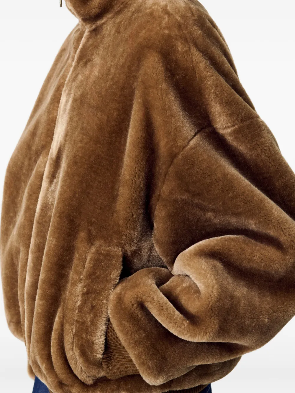 Claudie Pierlot Jack van imitatiebont Bruin