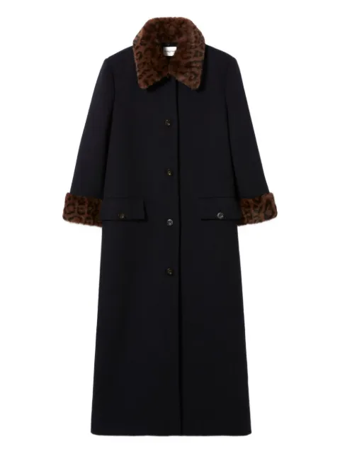 Claudie Pierlot leopard-print collar coat