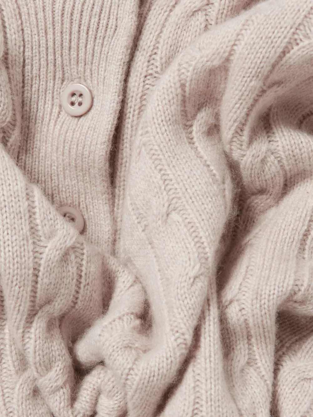 Claudie Pierlot Kabelgebreide polotop met kraag Beige