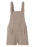 Claudie Pierlot checked dungaree playsuit - Neutrals