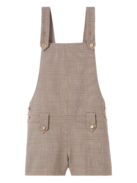 Claudie Pierlot checked dungaree playsuit