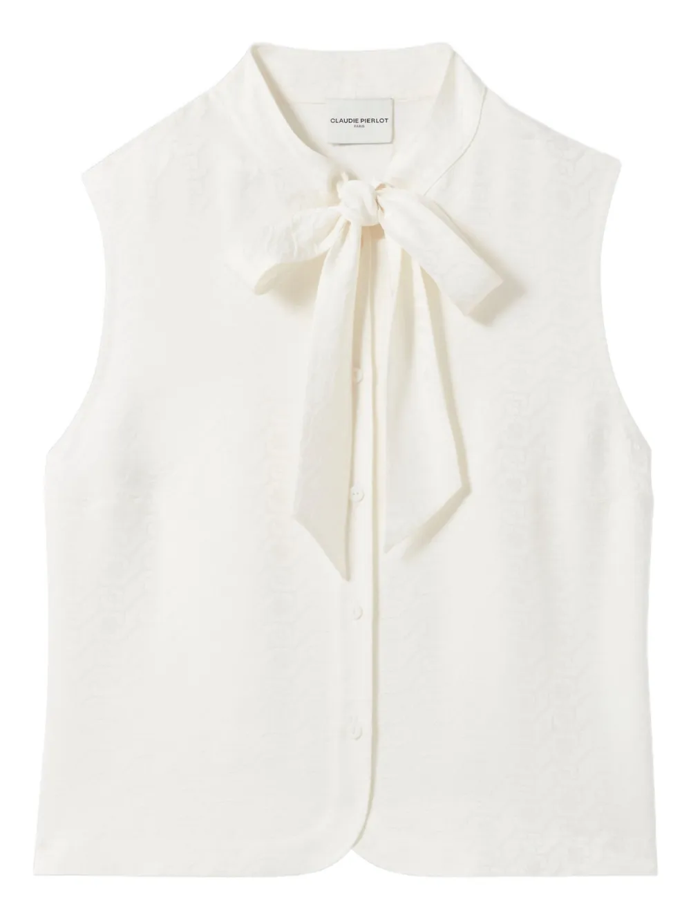 Claudie Pierlot sleeveless bow-neck top | Image 1