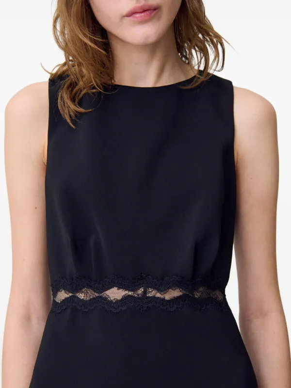 Claudie Pierlot lace-insert Sleeveless Dress | Black | FARFETCH CA