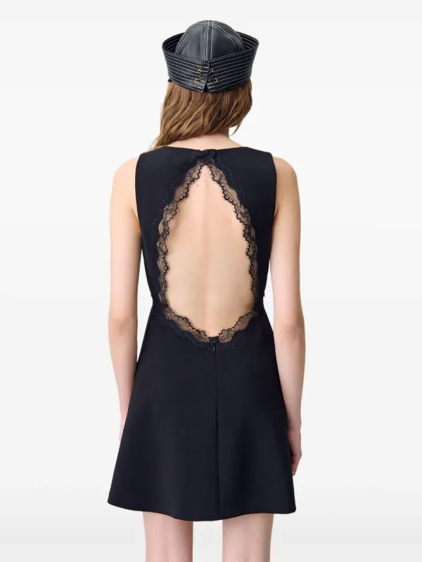 Claudie Pierlot lace-insert Sleeveless Dress | Black | FARFETCH CA