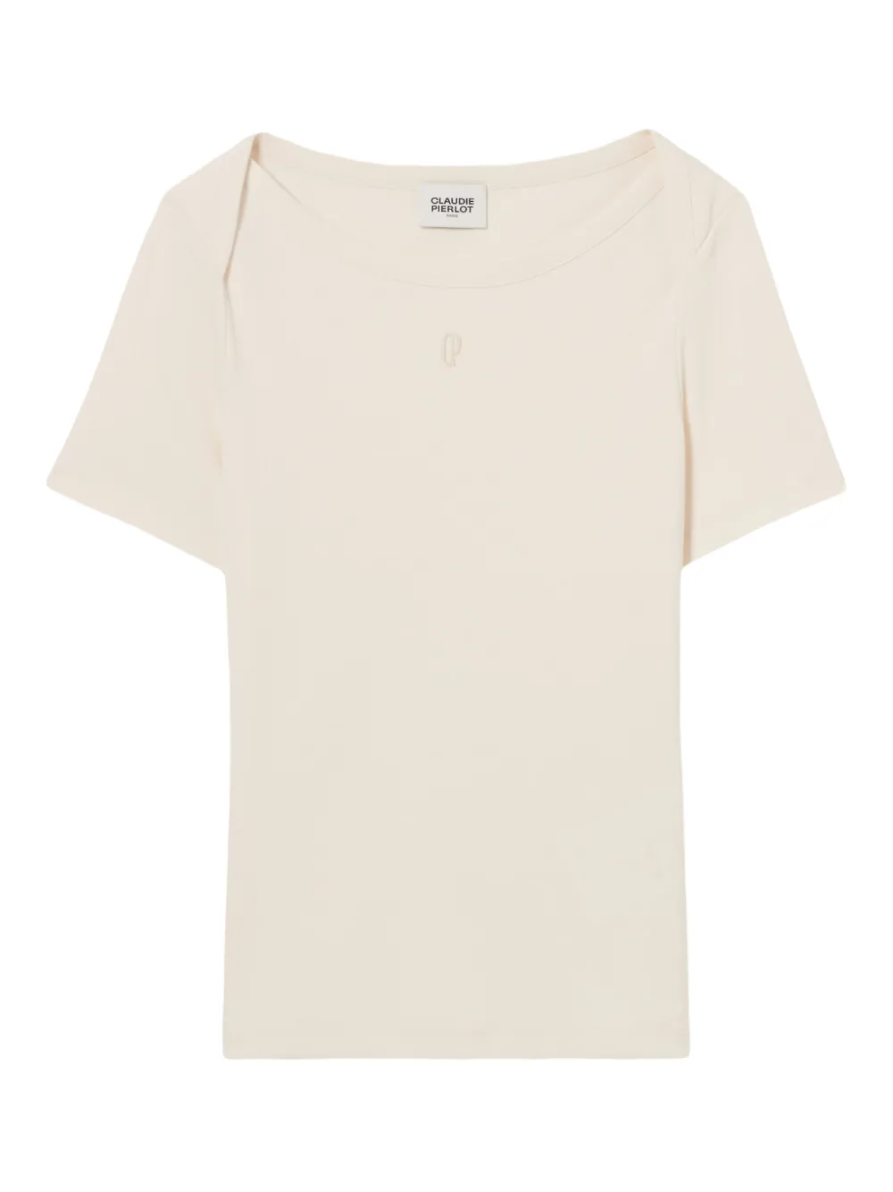 Claudie Pierlot logo-embroidered short-sleeve T-shirt - Toni neutri
