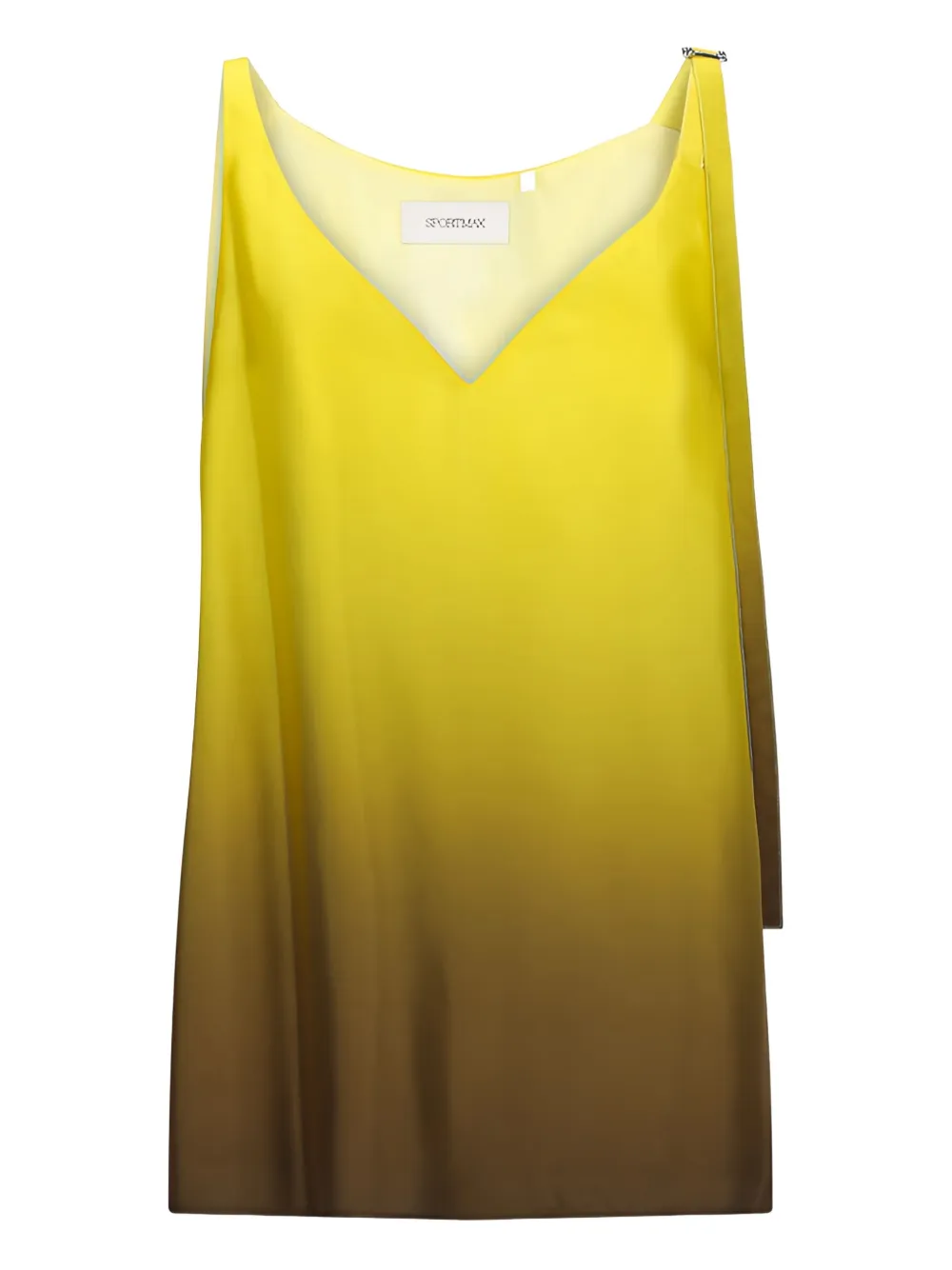 Sportmax ombré V-neck top Geel