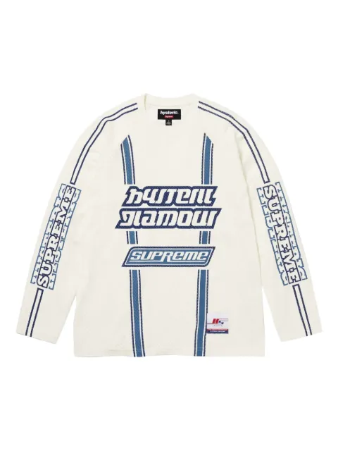 Supreme playera con logo estampado en colaboración con Hysteric Glamour