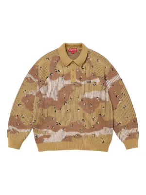 Supreme デザート カモ ポロニットセーター 最終値下げ Supreme シュプリーム 2024AW Small Box Polo Sweater スモール