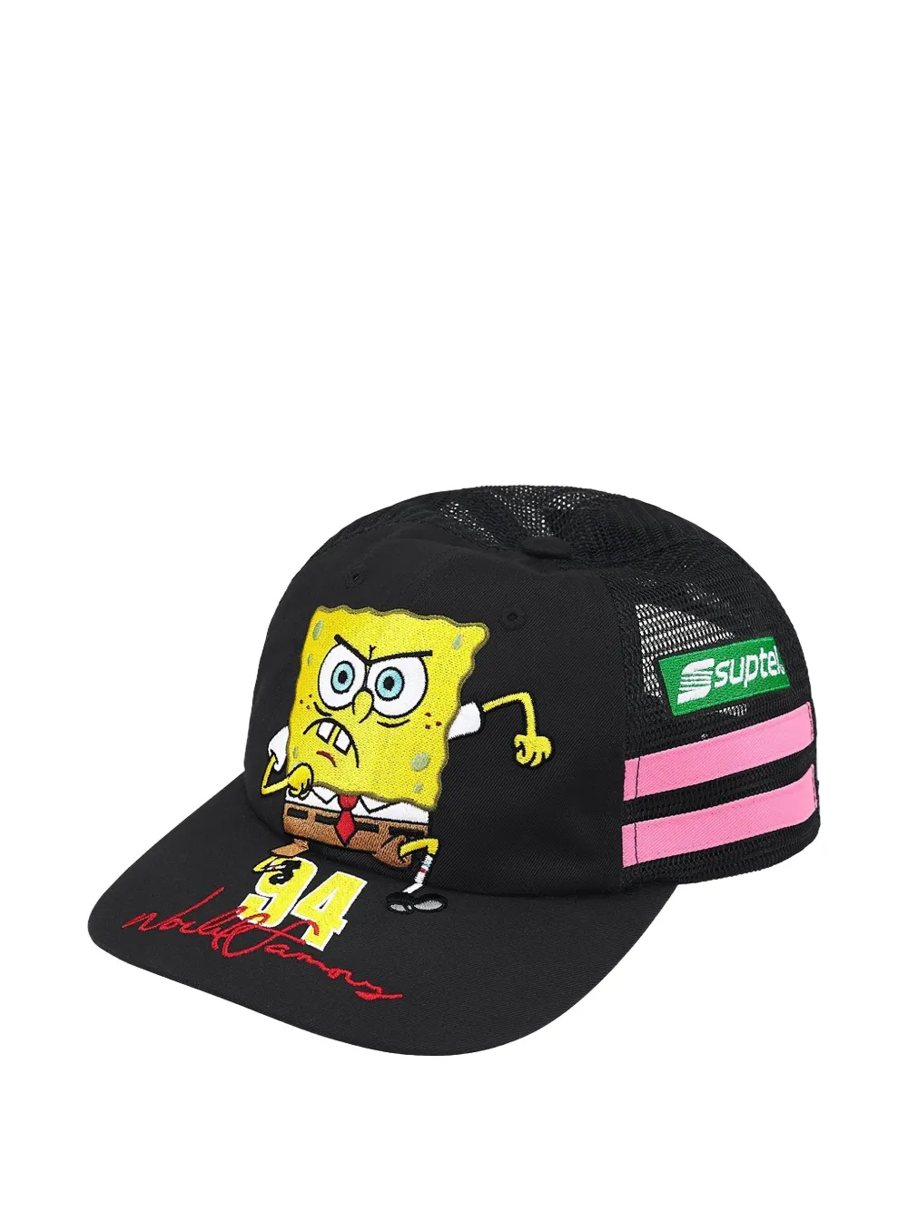 Supreme x SpongeBob Square Pants x Jeff Hamilton Cappello da baseball con logo - Nero