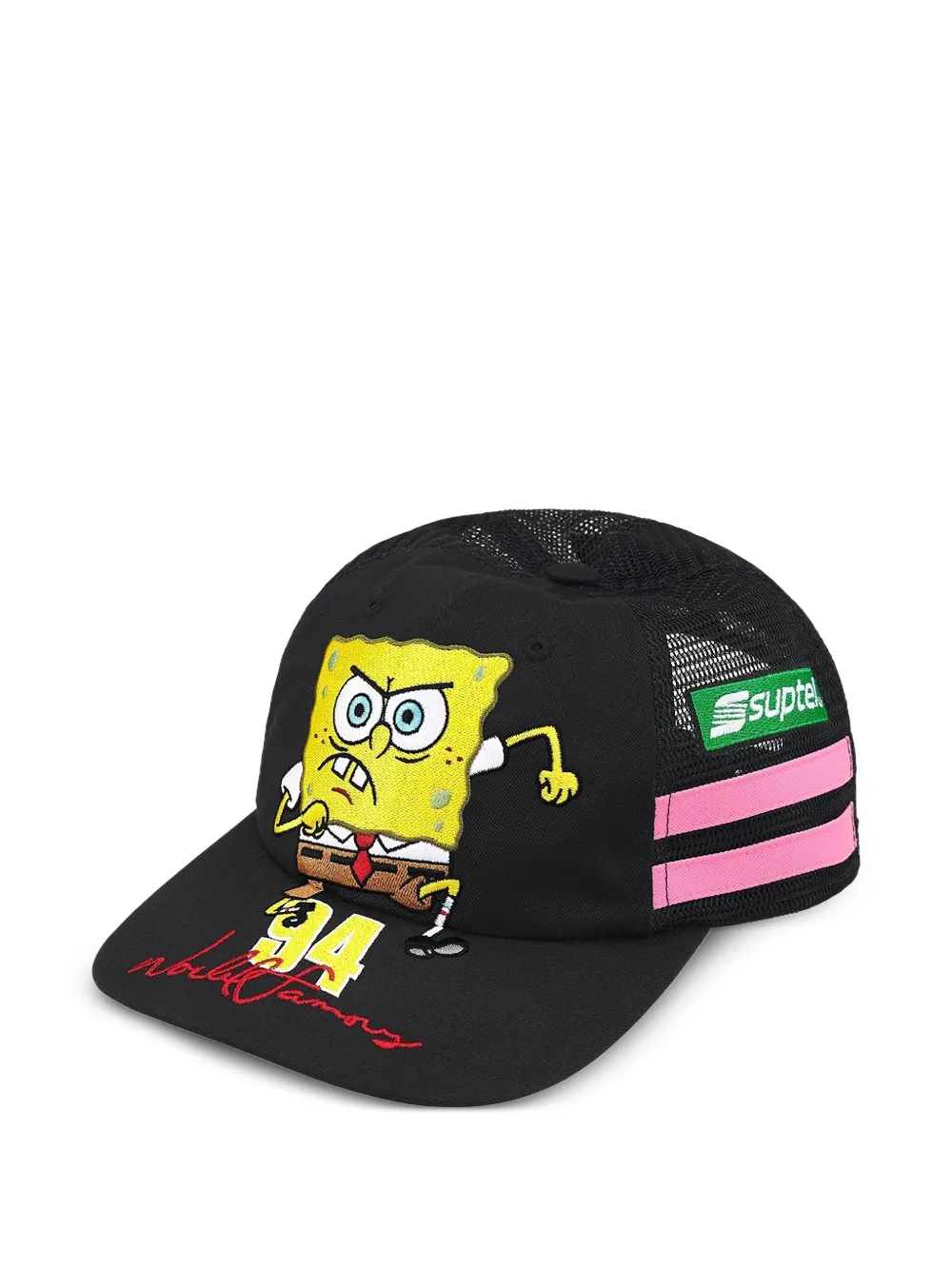 Supreme x SpongeBob Square Pants x Jeff Hamilton logo-print baseball cap | Black | Image 1