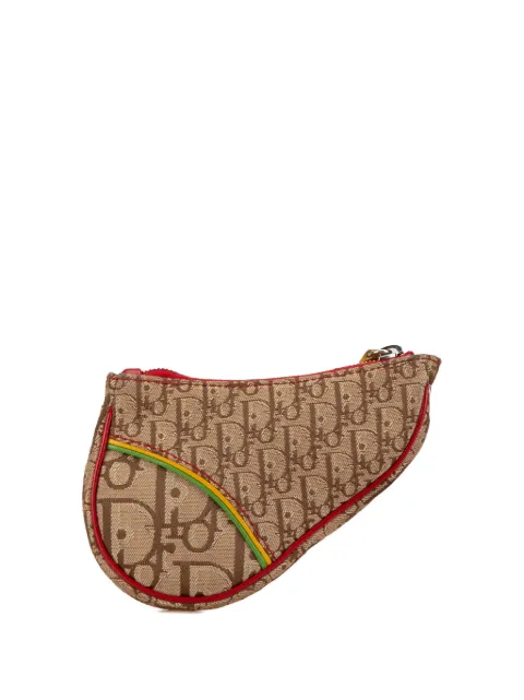 Christian Dior Pre-Owned 2004 Diorissimo Rasta Saddle coin pouch