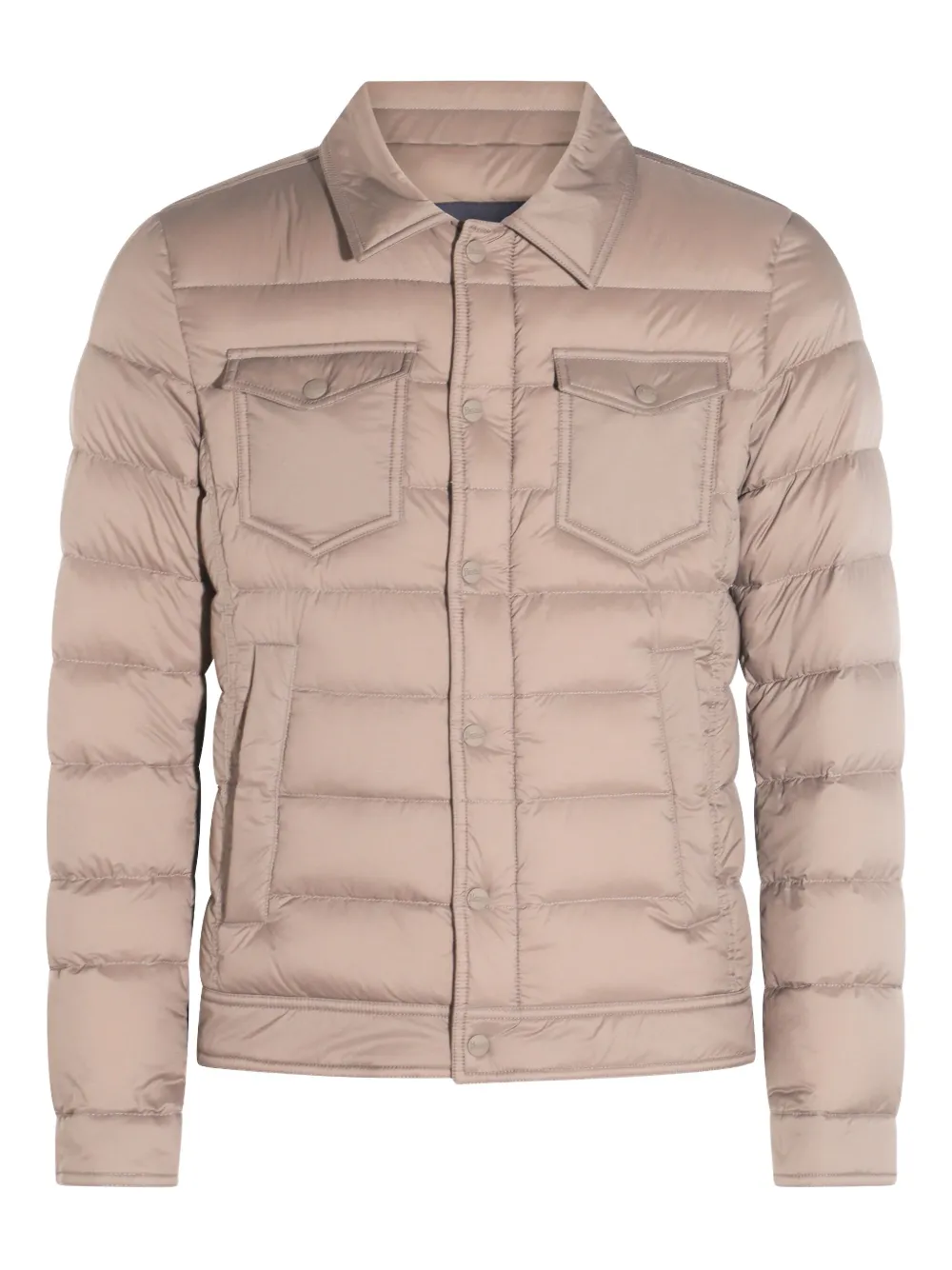 Herno padded snap-button jacket | Brown | Image 1