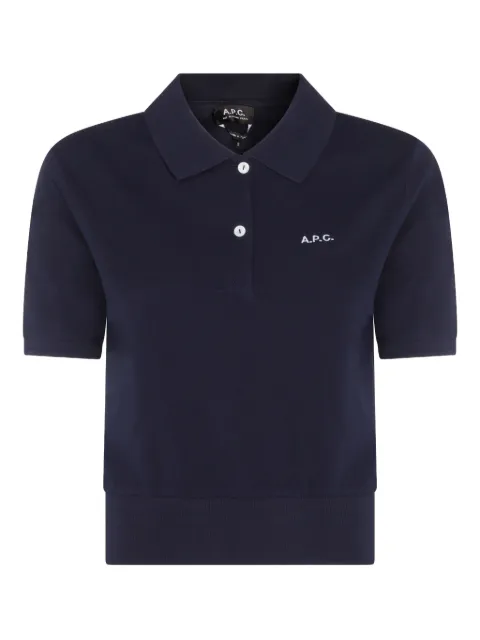 A.P.C. embroidered-logo polo shirt
