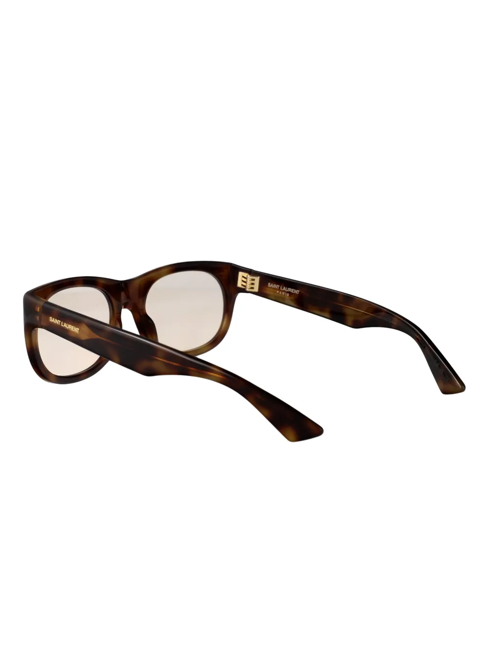 Saint Laurent Eyewear Zonnebril met vierkant montuur Bruin