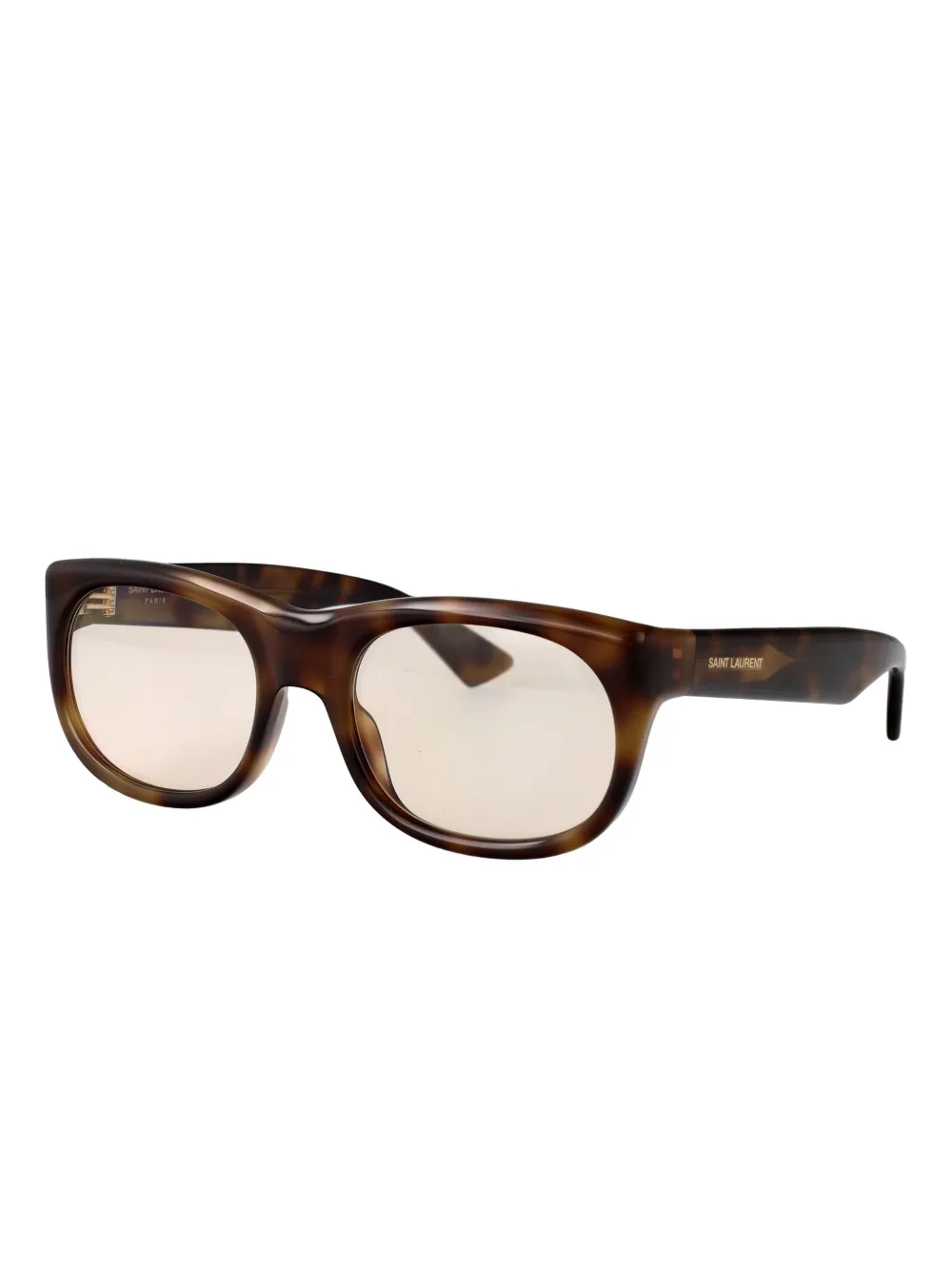 Saint Laurent Eyewear Zonnebril met vierkant montuur Bruin