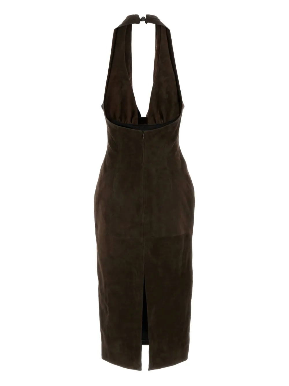 Magda Butrym V-neck sleeveless dress - Bruin