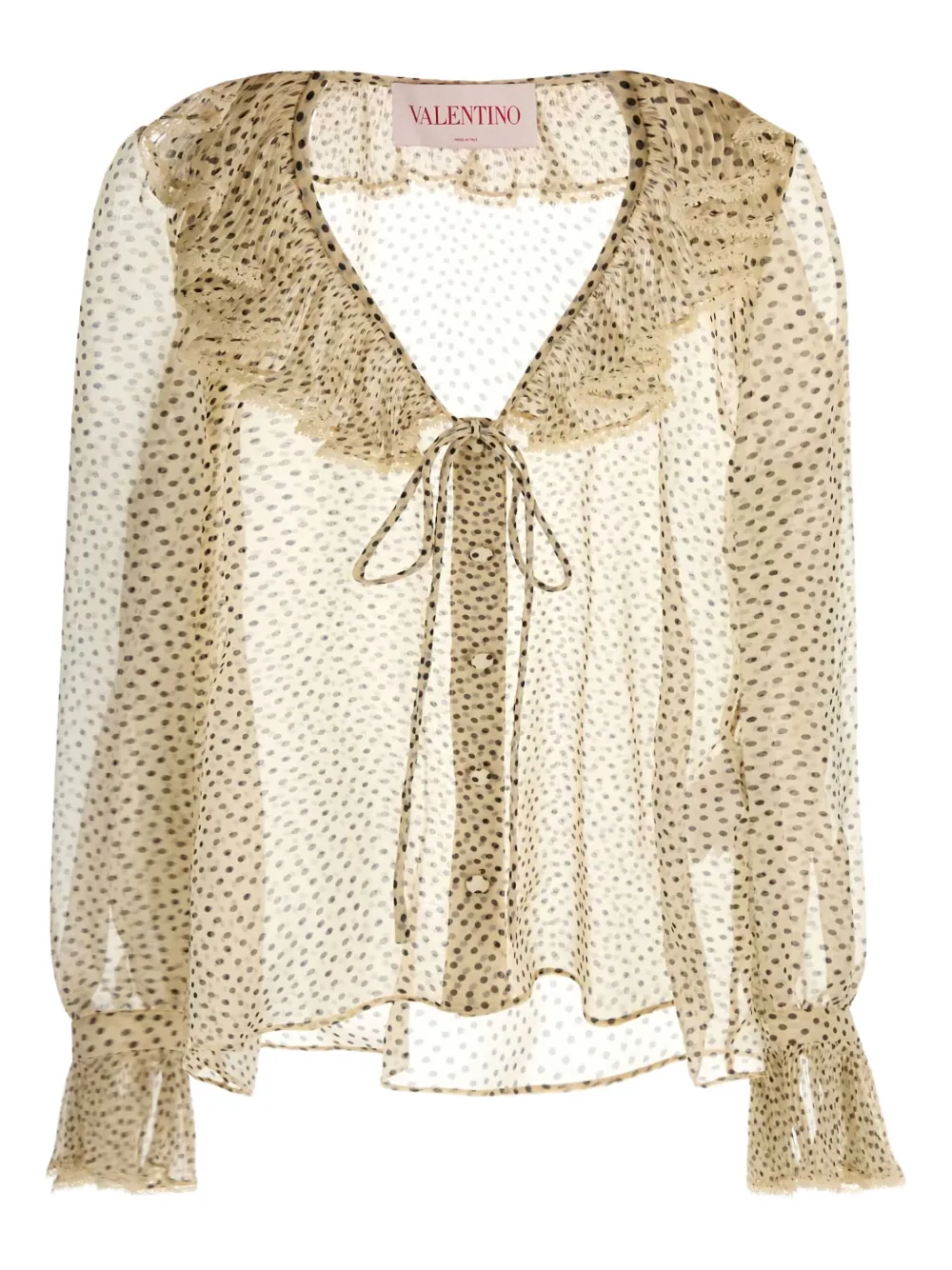 Valentino Garavani Shirt met stippen Beige